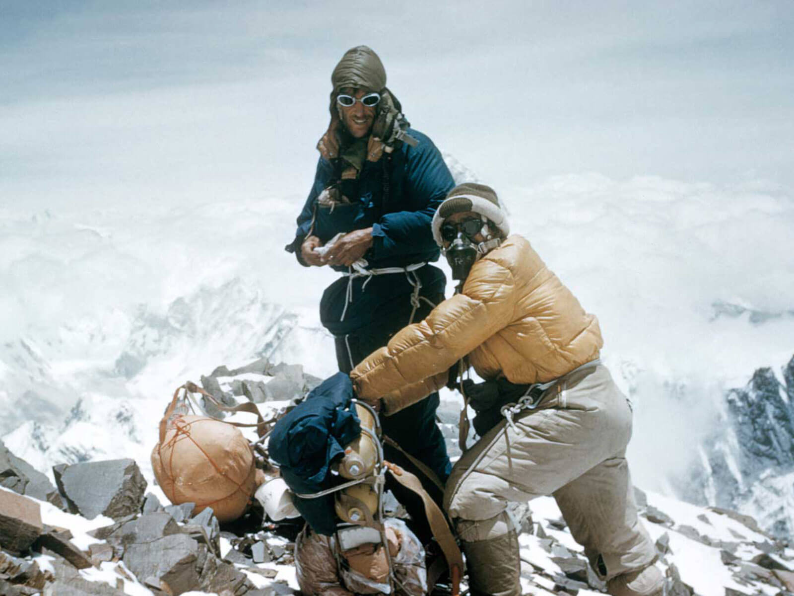 Tenzing Norgay and Edmund Hillary reached the summit of Mount Everest